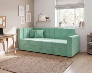 Einzelbett mit Bettkasten Sovaro PRO 80x200 cm Mintgrün