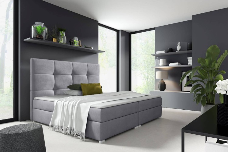 Boxspringbett Harry 1 180x200 Grau