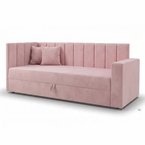 Einzelbett mit Bettkasten und Federkern Sovaro PRO PLUS 80x180 cm Rosa
