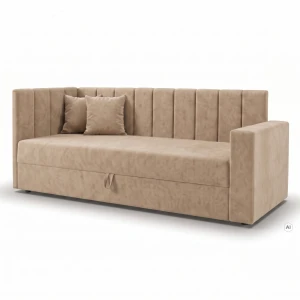 Einzelbett mit Bettkasten und Federkern Sovaro PRO PLUS 90x200 cm Beige