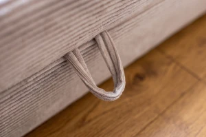 Polsterbett Einzelbett mit Bettkasten Hirek 90x200 Cord Graphit