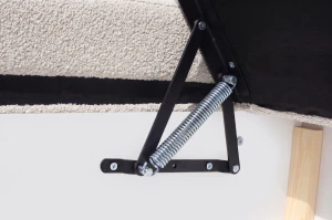 Einzelbett mit Bettkasten Hirek 80x180 Teddy-Bouclé Grau