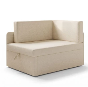 Kleines ausziehbares Ecksofa für Kinder mit Schlaffunktion Milavo Beige