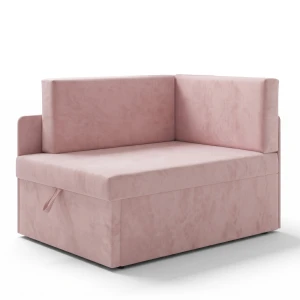 Kleines ausziehbares Ecksofa für Kinder mit Schlaffunktion Milavo Rosa