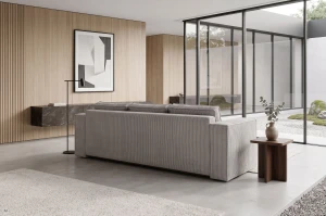 MASSIMO 3-Sitzer Schlafsofa mit Schlaffunktion, Cordstoff, Braun