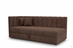 Einzelbett Sovaro 90x200 Cord Braun