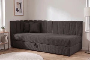 Einzelbett Sovaro Plus 80x200 Cord Anthrazit