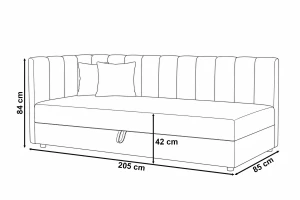 Einzelbett Sovaro Plus 80x200 Cord Rosa