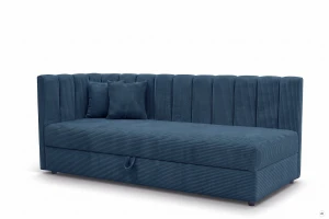 Einzelbett Sovaro Plus 90x200 Cord Dunkelblau
