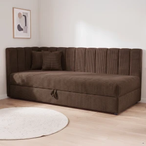 Einzelbett Sovaro Plus 120x200 Cord Braun