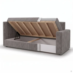 Bett mit Bettkasten Sovaro PRO 80x200 Cord Dunkelblau