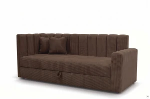 Bett mit Bettkasten Sovaro PRO 90x200 Cord Braun