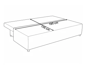 Schlafsofa mit Bettkasten BS10 PLUS Grau