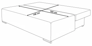 Sofa mit Schlaffunktion Eufori Plus Gelb