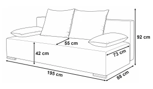 Schlafsofa Bonellfedern Comfort Graphit