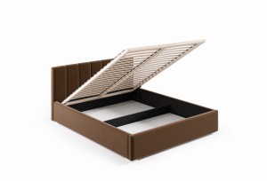 Polsterbett mit Matratze Ledo 120x200 Beige