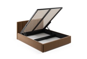 Polsterbett Ledo 140x200 Beige Metallrahmen