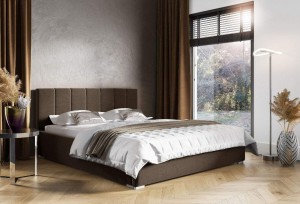 Polsterbett Ledo 140x200 Braun
