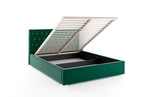 Polsterbett mit Matratze Lena 140x200 Grün