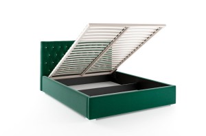 Polsterbett mit Matratze Lena 180x200 Burgund