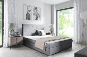 Boxspringbett Marcus 180x200 Grau