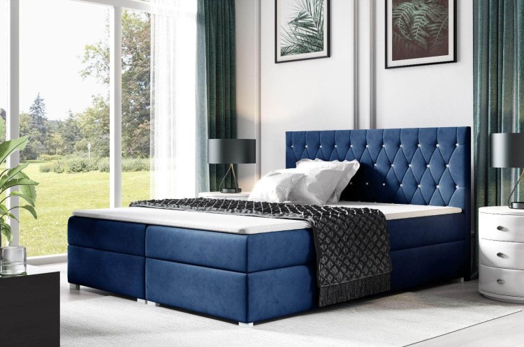 Boxspringbett Nadia 160x200 Blau