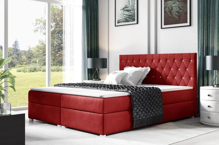 Boxspringbett Nadia 180x200 Rot