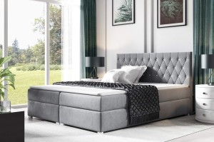 Boxspringbett Nadia 180x200 Grau