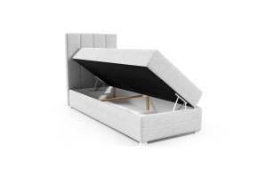 Boxspringbett Nadia Einzel 70x200 Links grau