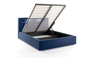 Doppelbett Palermo 180x200 Blauer Metallrahmen