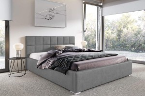Doppelbett Santiago 140x200 Grau Metallrahmen