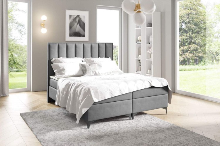 Boxspringbett Sofia 140x200 Grau