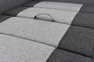 Ecksofa mit Schlaffunktion und Bettkasten Vaxer Ecksofa Graphit/Grau