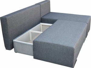 Ecksofa mit Bonellfedern Ecco Plus Links Graphit