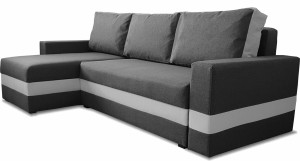 Ecksofa mit Schlaffunktion Passio Graphit/Grau