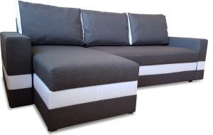 Ecksofa mit Schlaffunktion Passio Graphit/Grau