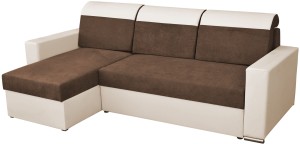 Ecksofa mit Schlaffunktion Roller Creme/Braun