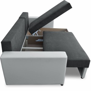 Ecksofa mit Schlaffunktion Roller Creme/Braun