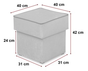 Fußhocker mit Staufach Merida Gelb