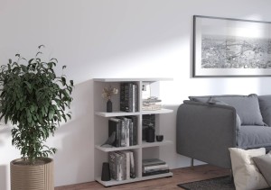 Offenes niedriges Regal 112 cm Mehr 06 Grau