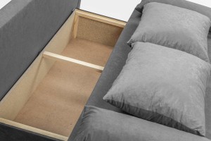 Schlafsofa mit Bettkasten BS10 PLUS Grau