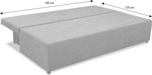 Schlafsofa mit Bettkasten BS10 PLUS Grau
