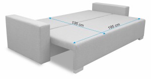Schlafsofa mit Bettkasten Burgos Graphit