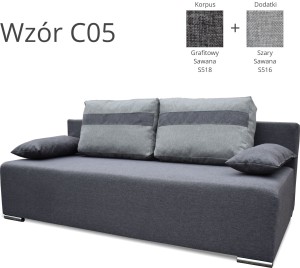 Schlafsofa mit Bettkasten Ecco Grey