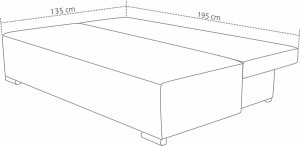 Schlafsofa mit Bettkasten Ecco Grey