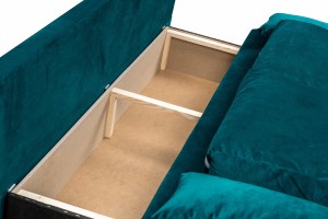 Schlafsofa mit Bettkasten Ecco DELUXE Schwarz