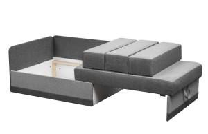 Kleines Ecksofa Kacper Graphit/Grau