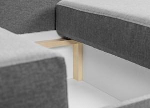 Kleines Ecksofa Kacper Graphit/Grau