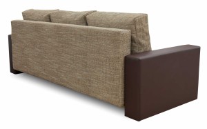 Sofa mit Schlaffunktion und Bettkasten Klass Braun/Cappucino