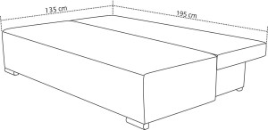 Schlafsofa Bonellfedern Comfort Graphit